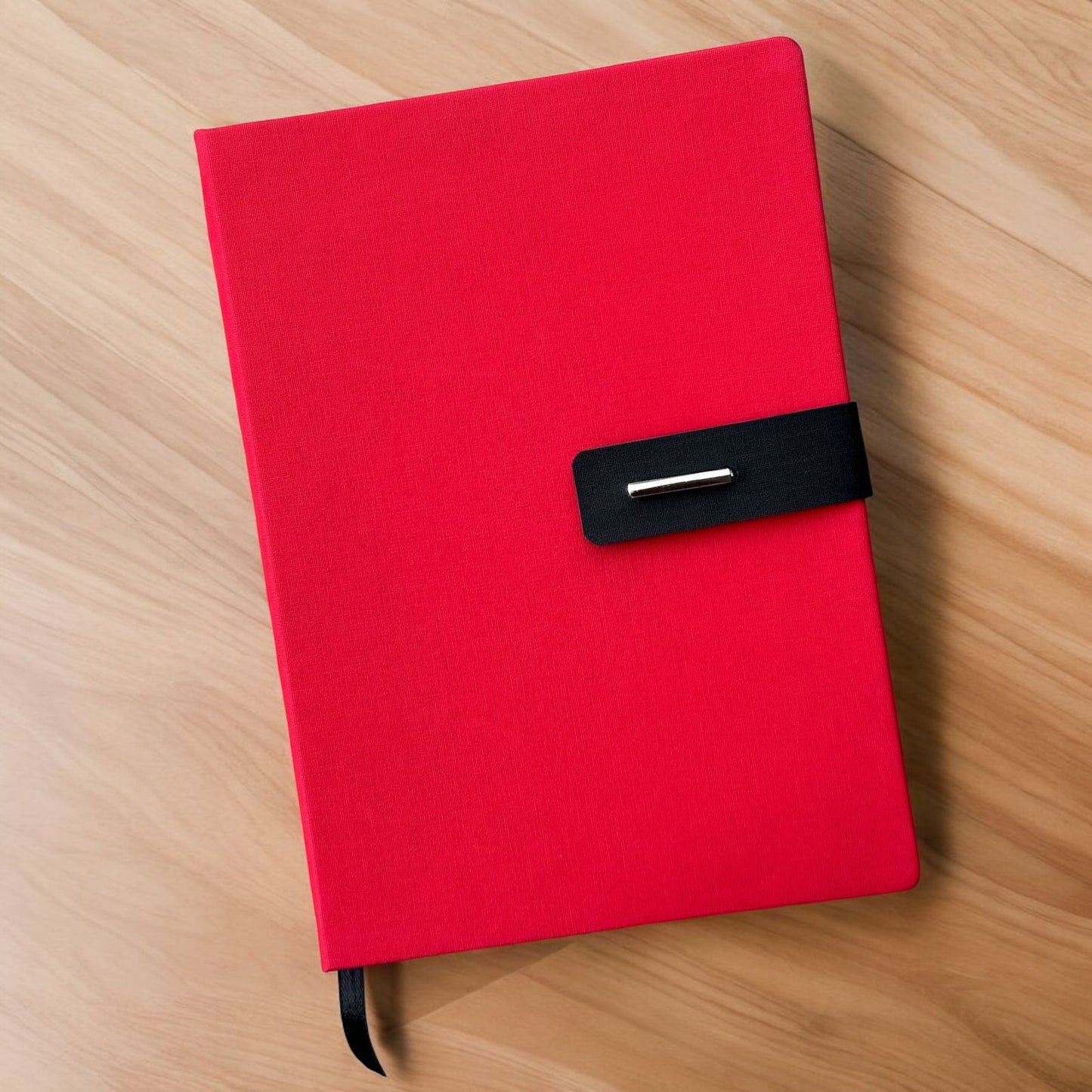 Red with Black Buckle - A5 Notebook - Karigar Chiriyaa