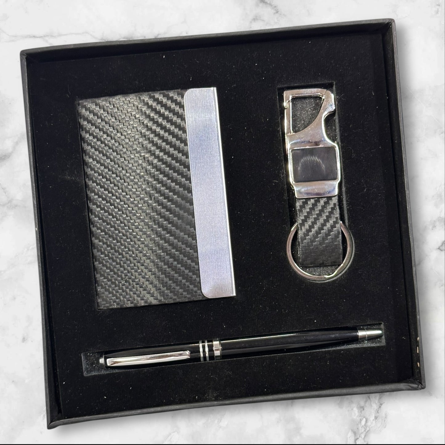 Black Fiber 3 in 1 Gift Set - Karigar Chiriyaa