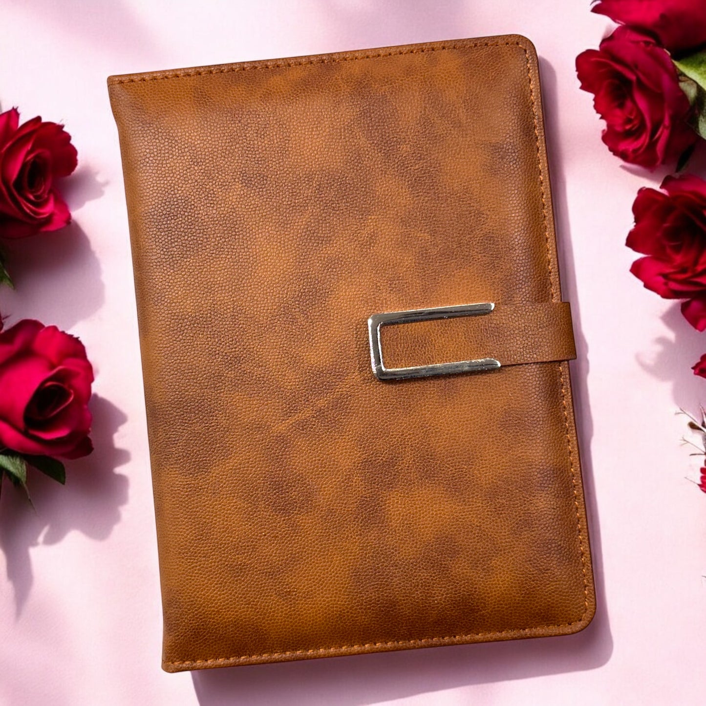 Tan Cloud Pearl Texture - A5 Notebook - Karigar Chiriyaa