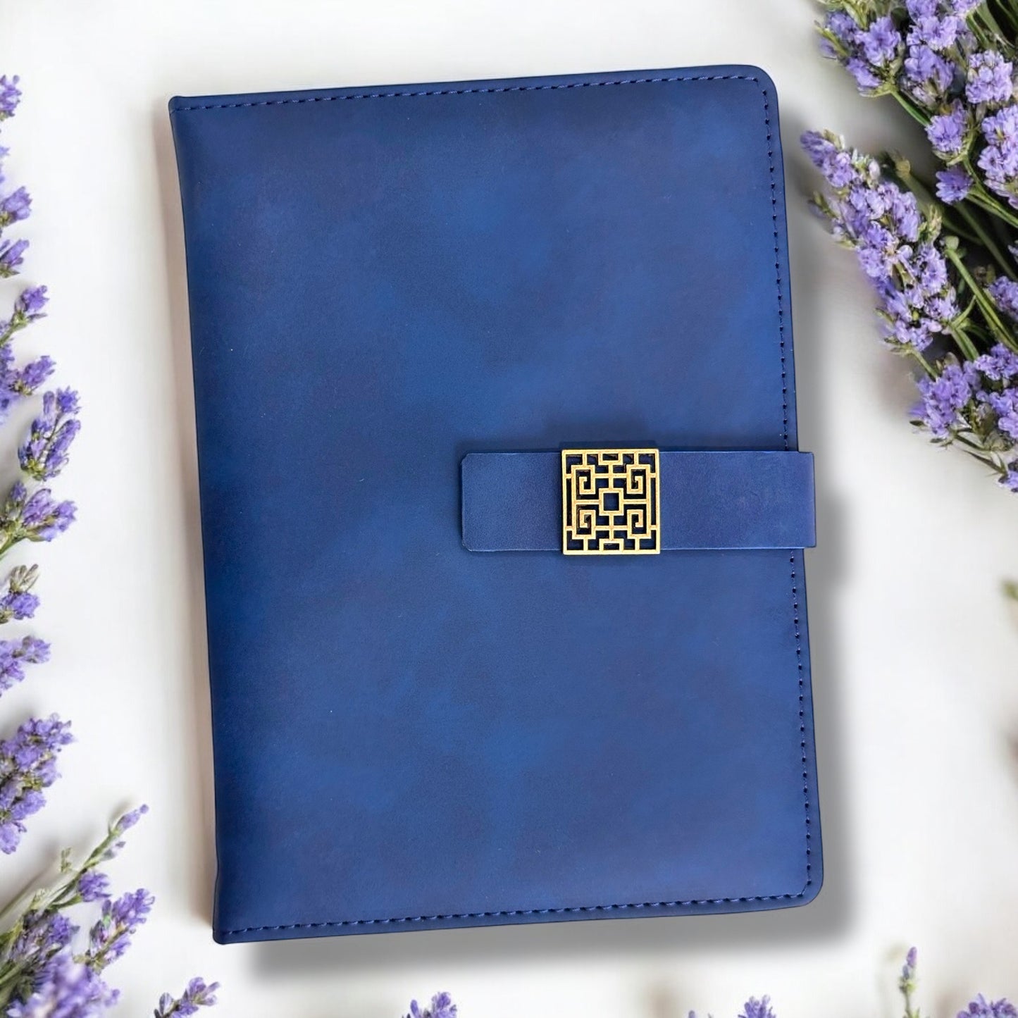 Blue with Center Buckle Closer - A5 Notebook - Karigar Chiriyaa