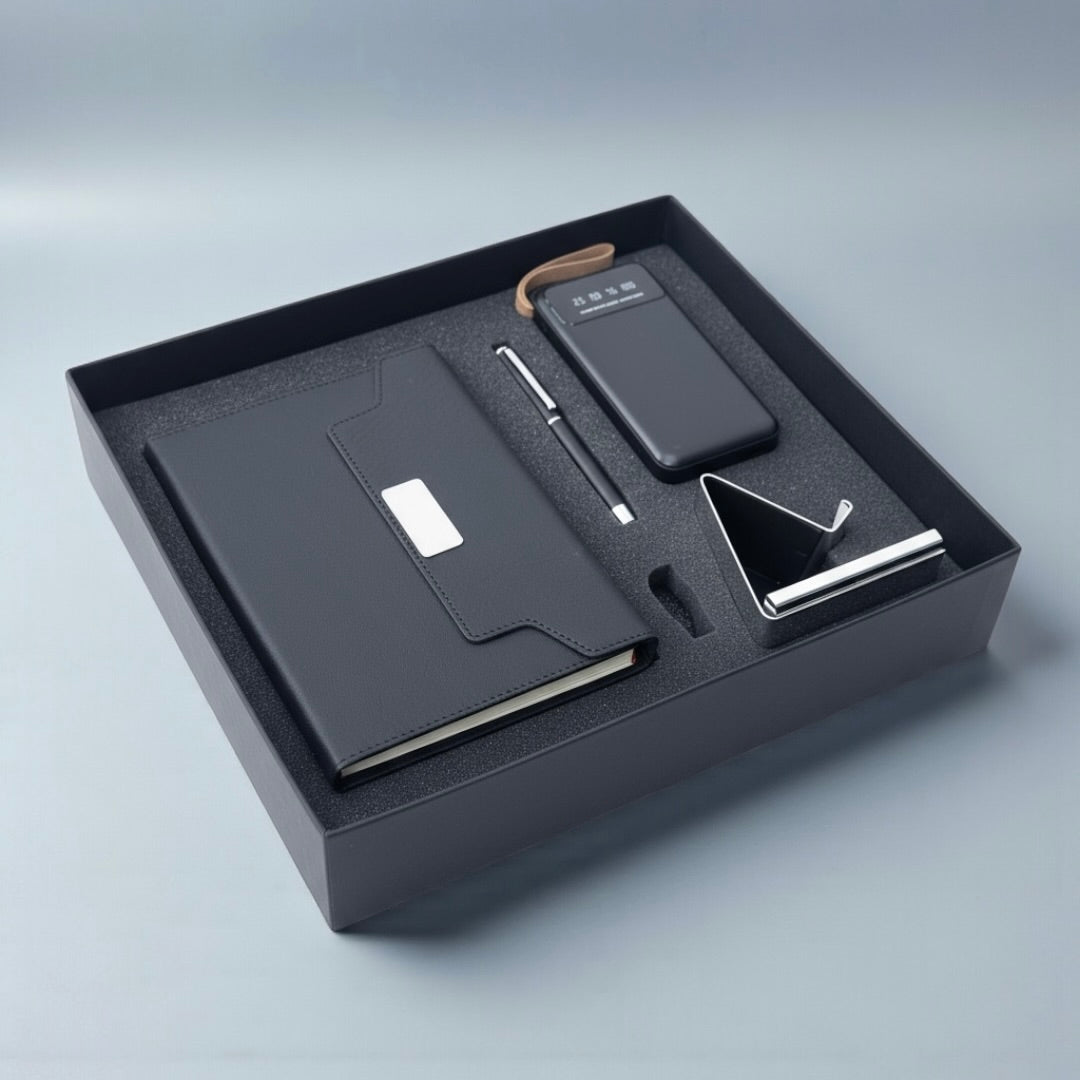 Black gadget combo 4 in 1 gift set - Karigar Chiriyaa
