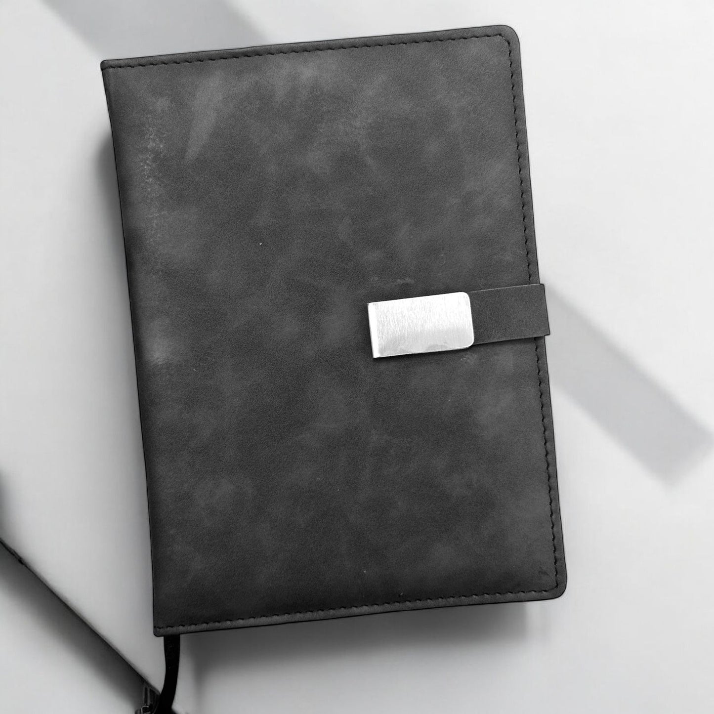 Black Cloud Texture Magnet Metal Closer - A5 Notebook - Karigar Chiriyaa
