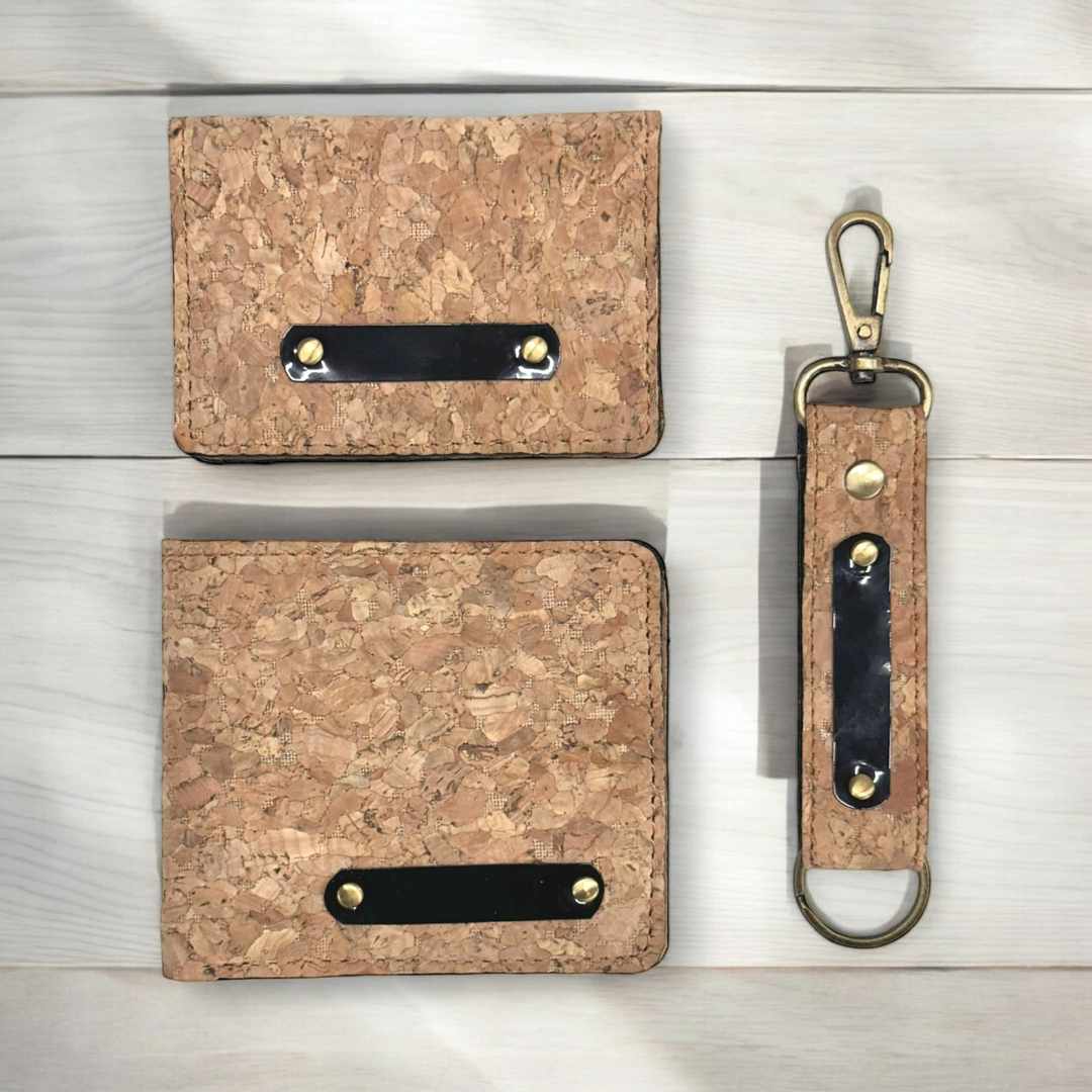 Cork Texture Leatherette Gift Set 3 in 1 - Karigar Chiriyaa