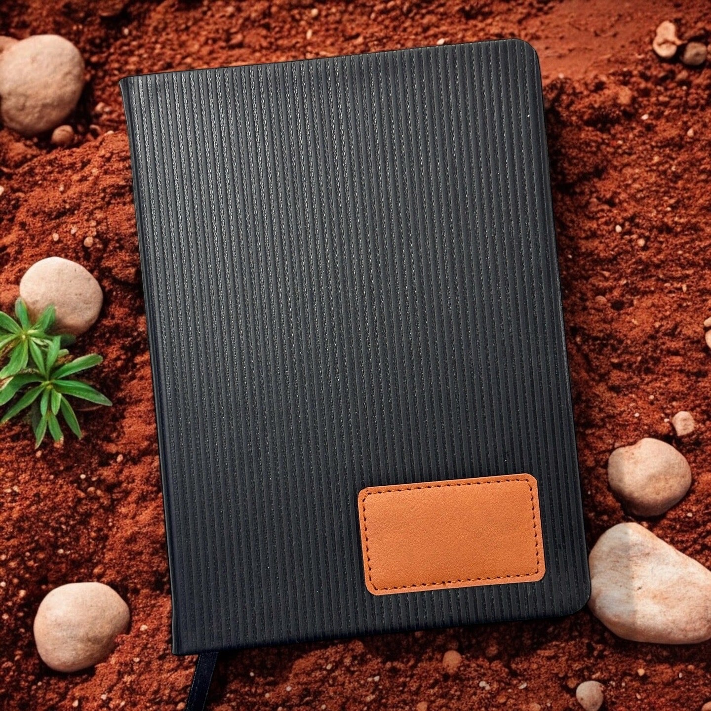 Black Courtrai Texture - A5 Notebook - Karigar Chiriyaa