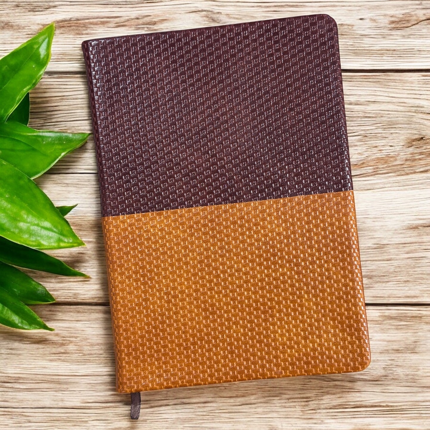 Tan & Brown Brick Texture - A5 Notebook
