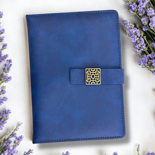 Blue with Center Buckle Closer - A5 Notebook - Karigar Chiriyaa