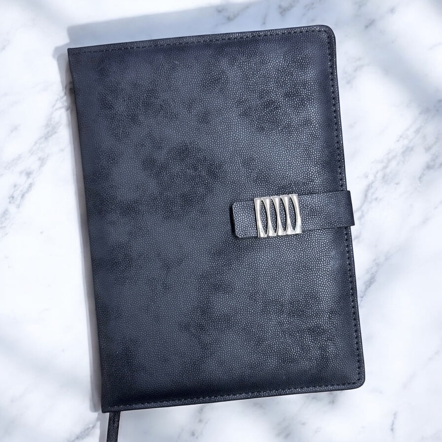 Shine Black Buckle Closer - A5 Notebook
