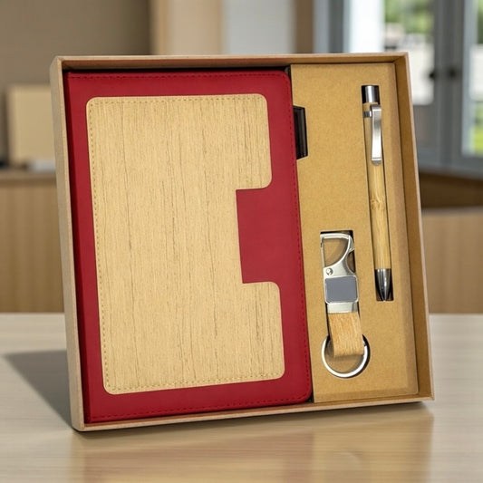 Red woody 3 in 1 gift set - Karigar Chiriyaa
