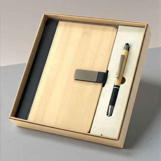 Bamboo PU 2 in 1 gift set - Karigar Chiriyaa