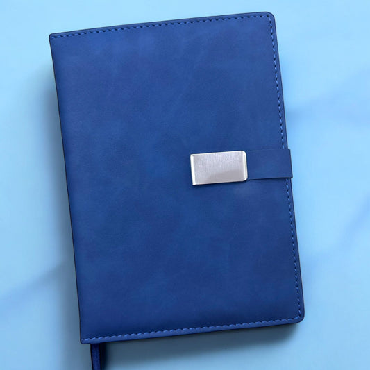 Blue Cloud Texture Magnet Metal Closer  - A5 Notebook - Karigar Chiriyaa