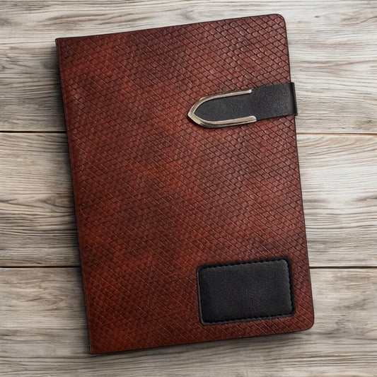 Brown Snake Texture - A5 Notebook - Karigar Chiriyaa