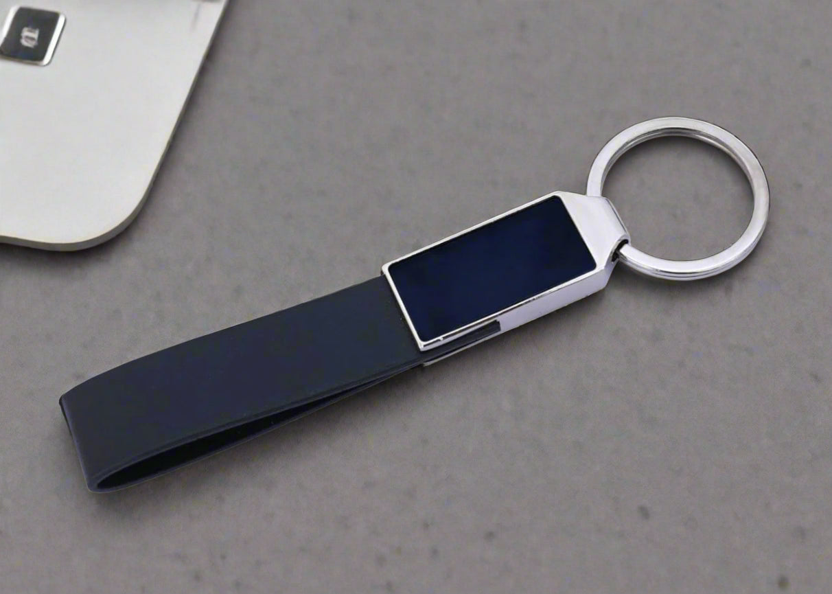 Black band metal keychain - Karigar Chiriyaa